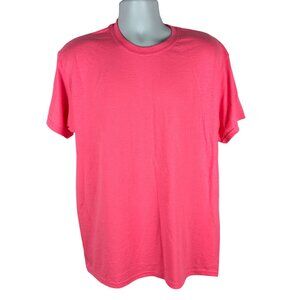 Gildan DryBlend T-Shirt Unisex Size Large Pink Cotton/Polyester